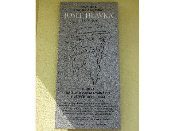 pamětní deska Josef Hlávka, Klatovy
