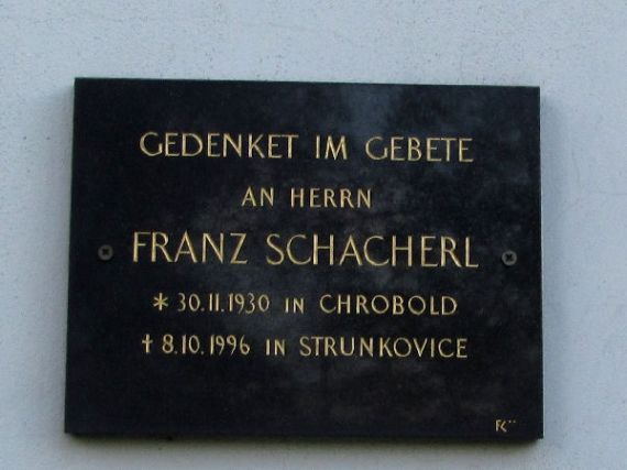 pamětní deska Franz Schacherl