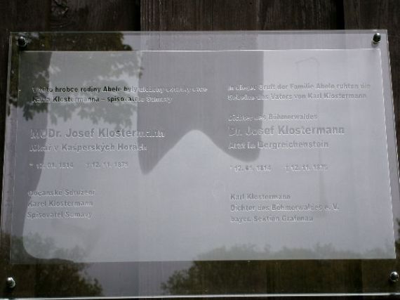 pamětní deska Josef Klostermann, Stará Hůrka