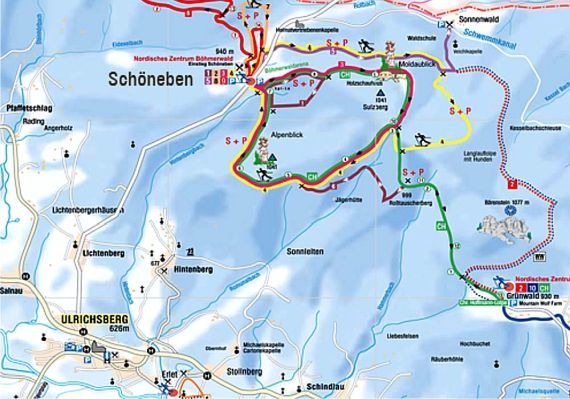 běžecké lyžování Schöneben (A)