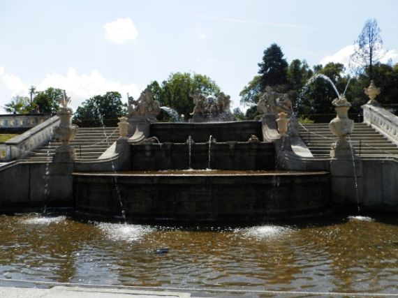 kaskádová fontána, zámek Český Krumlov