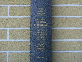 pamětní deska Vilma Vrbová Kotrbová