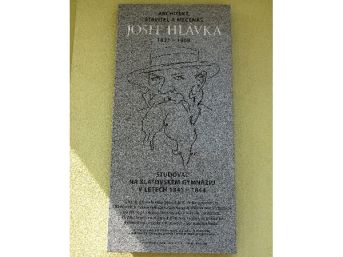 pamětní deska Josef Hlávka, Klatovy