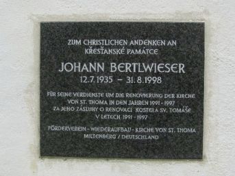 pamětní deska Johann Bertlwieser