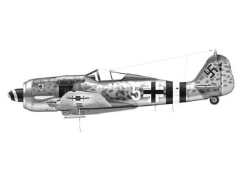 zřícení Fw 190 A-8/R2, žlutá 5